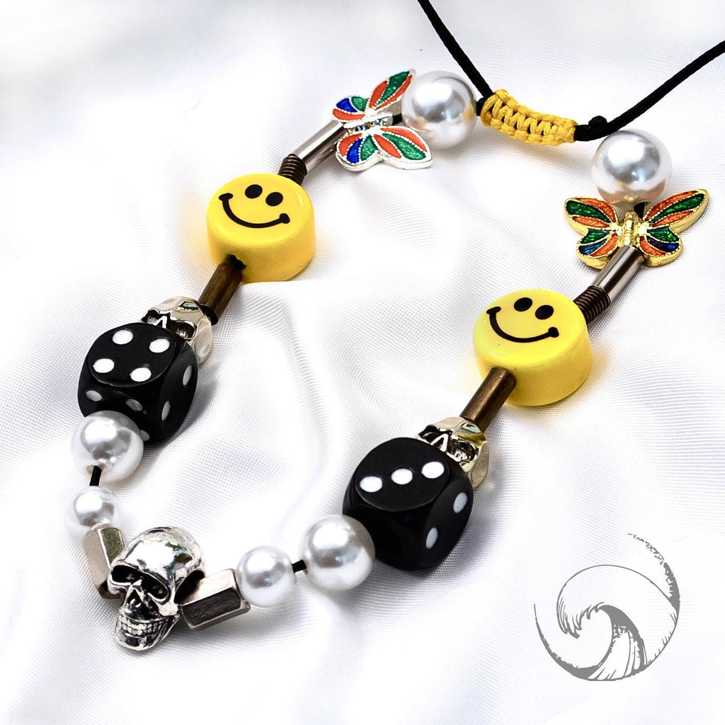Kris Wu Style Skull Butterfly Smiley Necklace for Couples