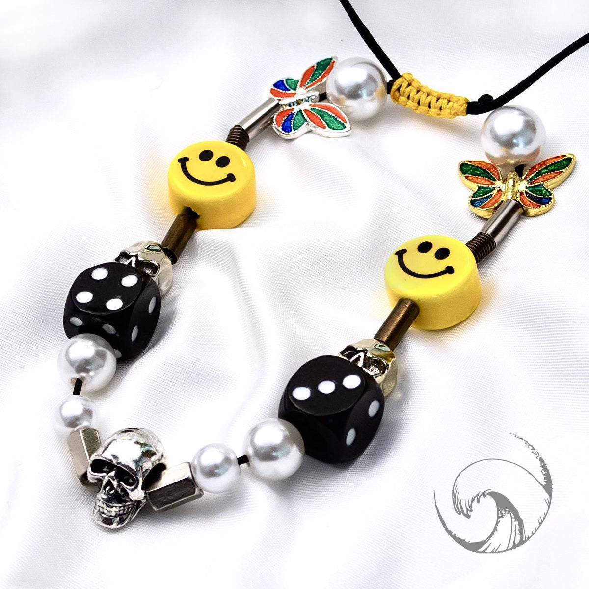 Kris Wu Style Skull Butterfly Smiley Necklace for Couples
