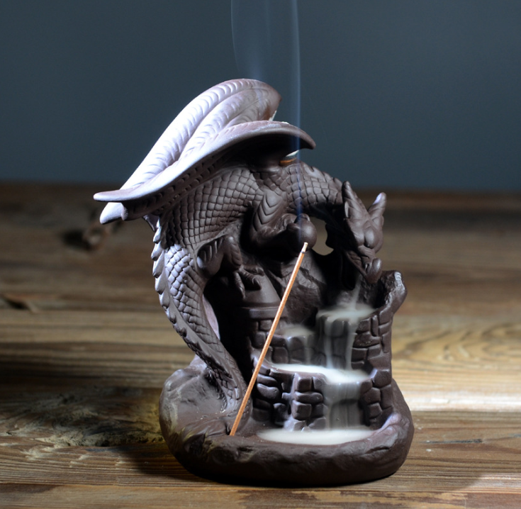 Zisha Backflow Incense Burner - Pterosaur Ceramic Design