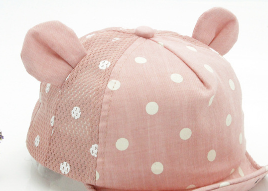 Children's Baseball Cap with Smiley Face and Ears