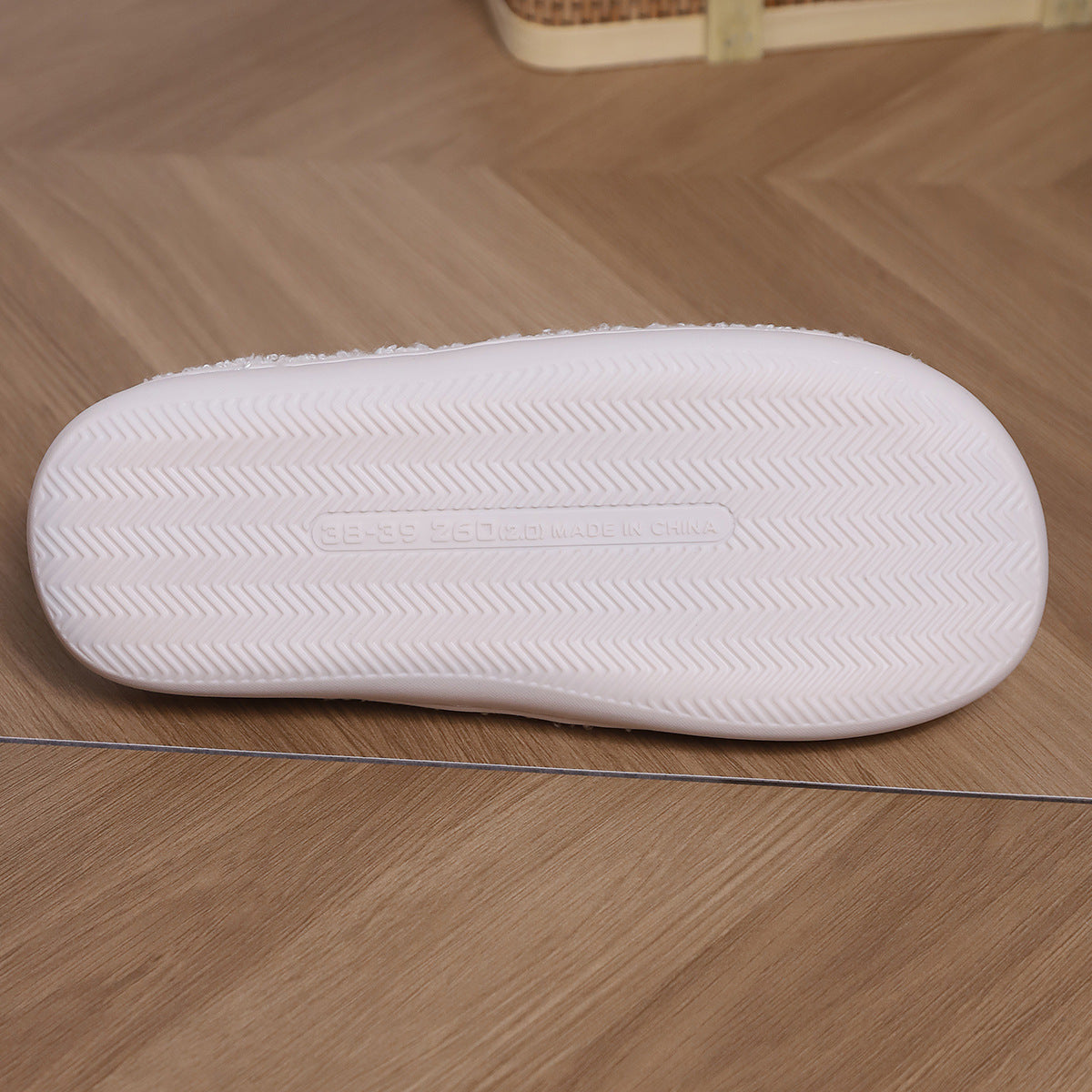 Korean Style Smiley Face Plush Indoor Slippers