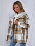 Plaid Woolen Cardigan for Women