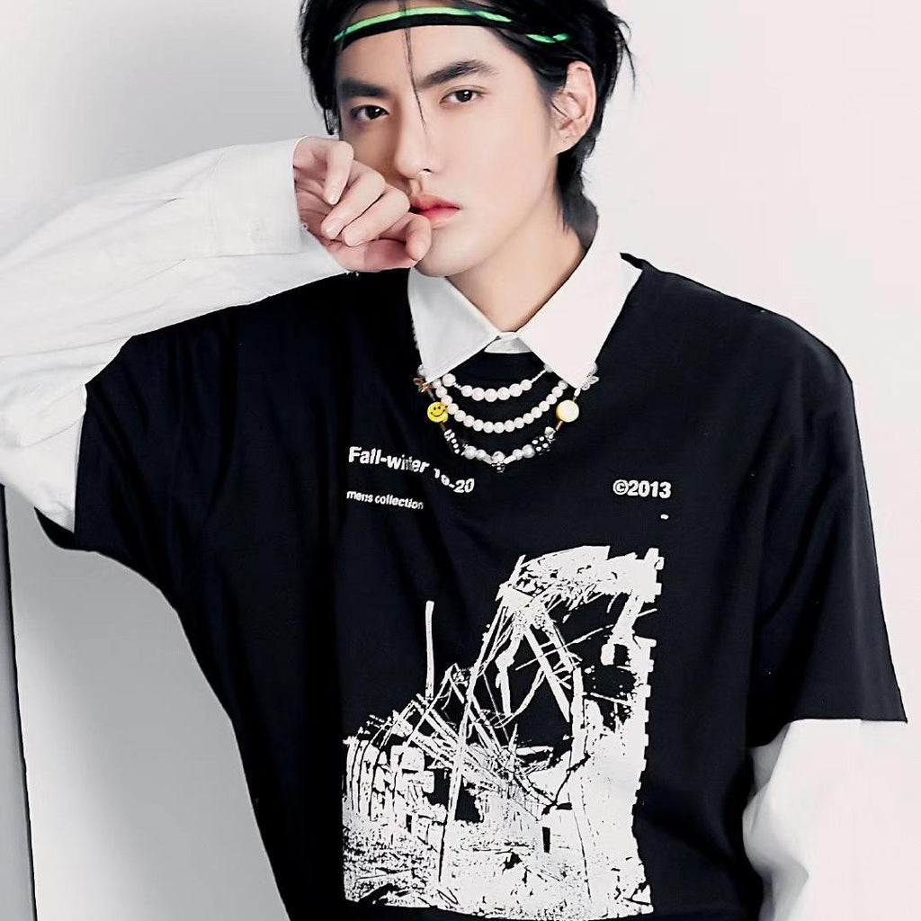 Kris Wu Style Skull Butterfly Smiley Necklace for Couples
