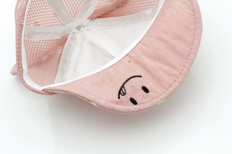 Children's Baseball Cap with Smiley Face and Ears