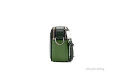 Marc Jacobs The Studded Snapshot Saffiano Leather Fern Green Shoulder Handbag