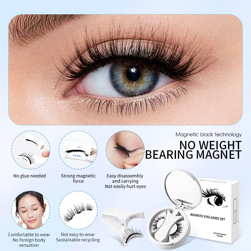 Magnetic False Eyelashes Set with Applicator
