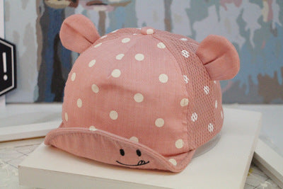 Children's Baseball Cap with Smiley Face and Ears