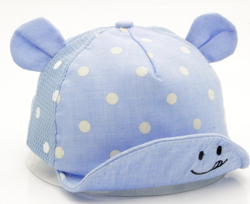 Children's Baseball Cap with Smiley Face and Ears