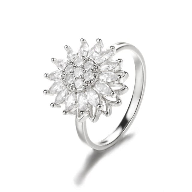 Sunflower Rotation Ring for Anxiety Relief