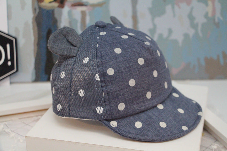 Children's Baseball Cap with Smiley Face and Ears